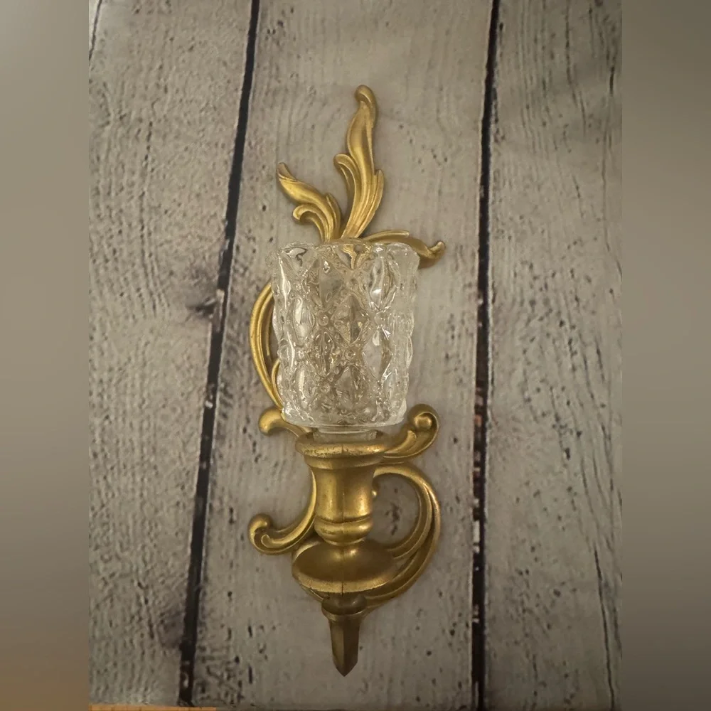 Syroco VTG Wall Sconce with Glass Holder - Picture 1 of 8